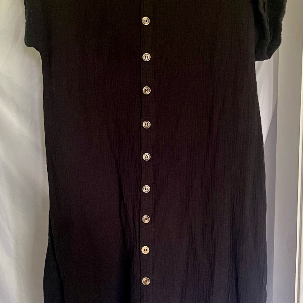 Black Button-Down Dress